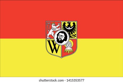 Flag of the Polish City of Wroclaw