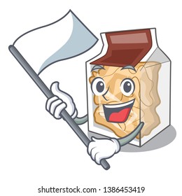 With flag pork rinds in the character plastic