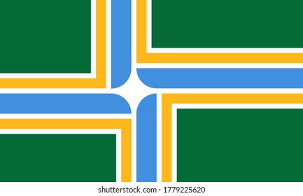 flag of portland, oregon. proportion 3:5