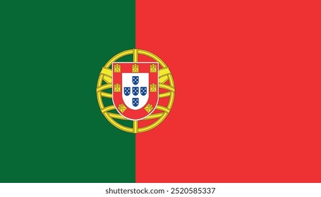 Flag of portugal. High-Resolution Vector Illustration of the Flag of Portugal - Authentic Portuguese National Flag Design