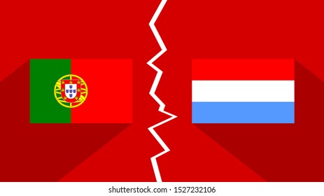 flag of portugal and luxembourg