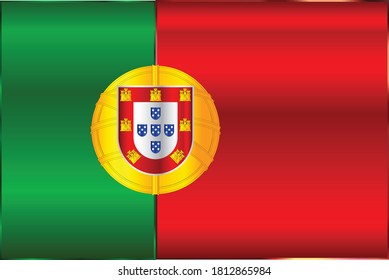 Bandera de Portugal con gradiente metálico