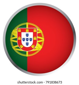 Flag Portugal Round Icon Stock Vector (Royalty Free) 791838673 ...