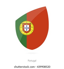 Flag of Portugal. Portugal Rugby flag. Vector Illustration.