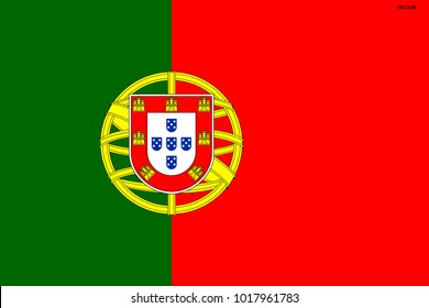 Flag of Portugal. Symbol of Independence Day, souvenir sport game, button language, icon.