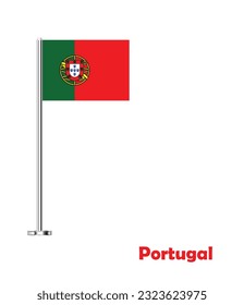 Flag of  Portugal, Table Flag of Portugal, Vector Illustration.