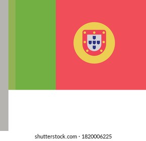 Flag of Portugal. Vector. Accurate dimensions, element proportions and colors portuguese sign flag symbol.
