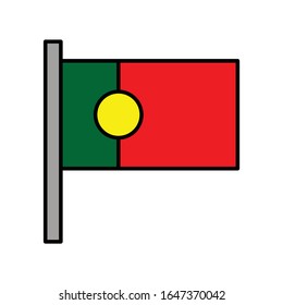 flag of portugal vector icon logo illustration on white background. Perfect use for website, pattern, design, etc.