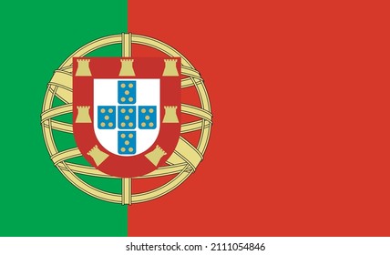 Flag of Portugal. Vector illustration