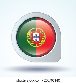 Flag of Portugal, vector illustration