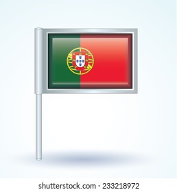 Flag of Portugal, vector illustration