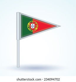 Flag of Portugal, vector illustration