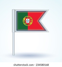 Flag of Portugal, vector illustration