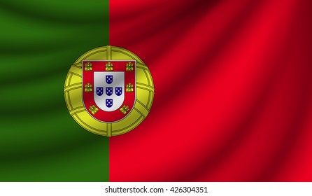 Flag of Portugal, vector illustration