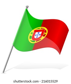 flag of Portugal vector illustration isolated on white background