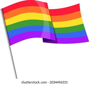 Flag, pride day, editable vector of the lgbt flag