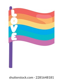 flag pride day icon isolated