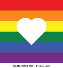 Flag, Pride Month, Same Sex, LGBTQ, Lesbian, Homosexual, Gay Couple modern simple vector icon, symbol