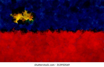 The flag of the Principality of Liechtenstein in Vector Square Design