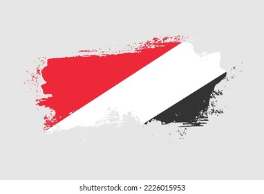 Flag of Principality of Sealand country with hand drawn brush stroke vector illustration