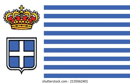 Flag of the Principality of Seborga as vector.
