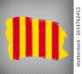 Flag of Provence brush strokes. Flag Provence  region of France on transparent background for your web site design, app, UI. French Republic.  EPS10.