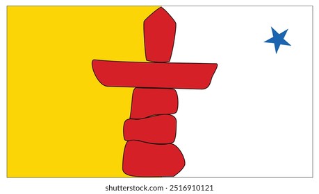 Bandeira da província do Canadá - Nunavut