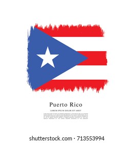 Flag Puertorico Brush Strokes Flag Puertorico Stock Vector (Royalty ...