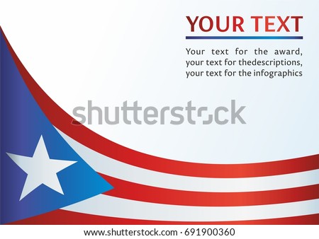 Flag of Puerto Rico, Commonwealth of Puerto Rico, template for the award, an official document with the flag of Puerto Rico