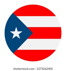 Flag Puerto Rico Emoji Icon Isolated Vector Illustration On White Background