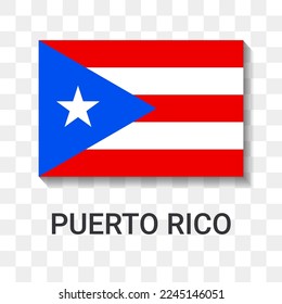Flag of Puerto Rico Icon Vector Illustration
