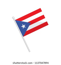 Flag Puerto Rico Flag Island Flag Stock Vector (Royalty Free ...