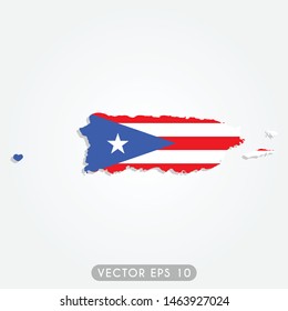 Flag Puerto Rico in