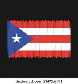 Flag of Puerto Rico national country symbol vector illustration