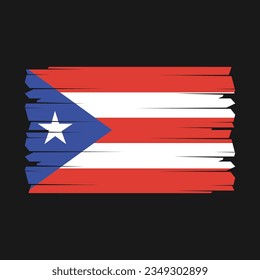 Flag of Puerto Rico national country symbol vector illustration