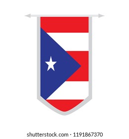 Flag of Puerto Rico on a banner