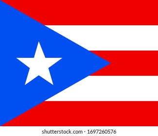 Bandera de Puerto Rico como ilustración vectorial