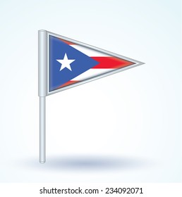 Flag of Puerto rico, vector illustration