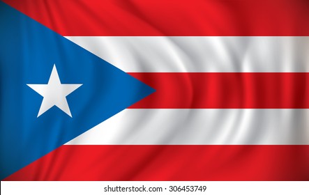 Flag of Puerto Rico - vector illustration