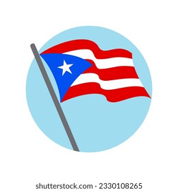 Flag of Puerto Rico. Vector image
