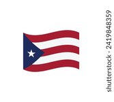 Flag of Puerto Rico vector symbol
