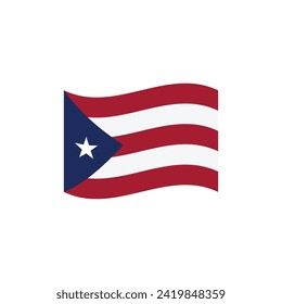 Flag of Puerto Rico vector symbol