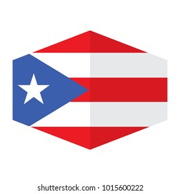flag of Puerto Rico,vector illustration of Puerto Rico flag.