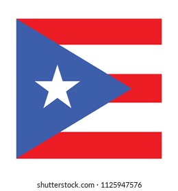 Flag of Puerto-rico,Puerto-rico flag Vector Square Icon - Illustration, Flag of Puerto-rico. Abstract concept, icon, square, button. Raster illustration on white background.