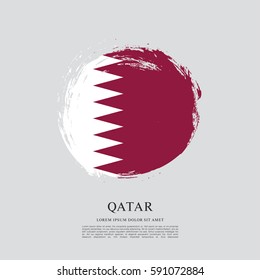 Flag of Qatar, brush stroke background