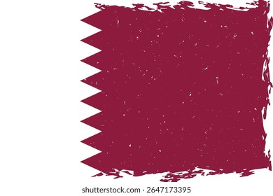 Bandera de Qatar trazo de pincel textura grunge