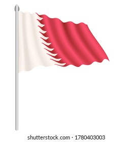 Flagge Katars einzeln auf weißem Hintergrund. EPS.file.