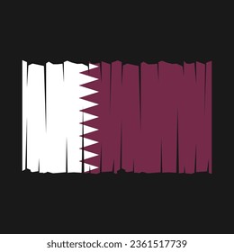 Flag of Qatar national country symbol Vector illustration