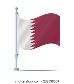 Flag of Qatar vector illustration