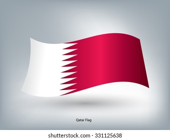 Flag of Qatar, vector illustration